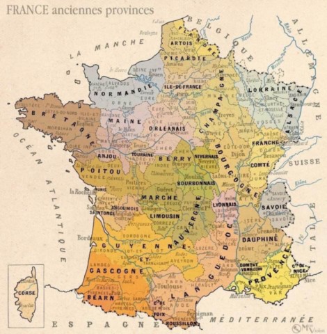 Carte des anciennes Provincesr