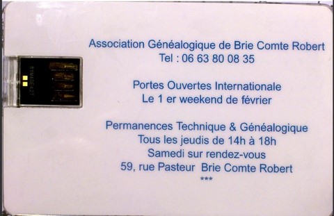 Carte USB Verso