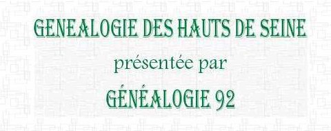 Généalogie des Hauts de Seine