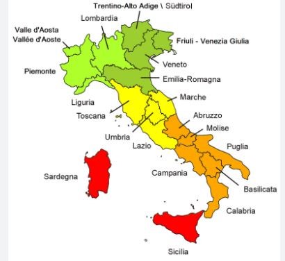 ITALIE carte ITALIE